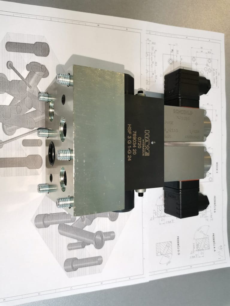 Design and manufacture of an intermediate plate for Hawe manifold RDL Hydraulics