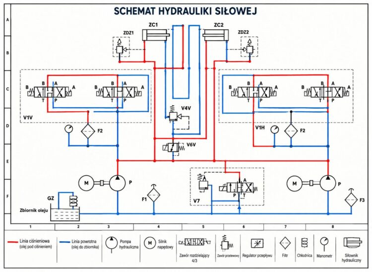 Jak czytać schemat hydrauliki siłowej?